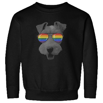 Discover Pride Month Wire fox terrier Rainbow Flag Sweatshirts