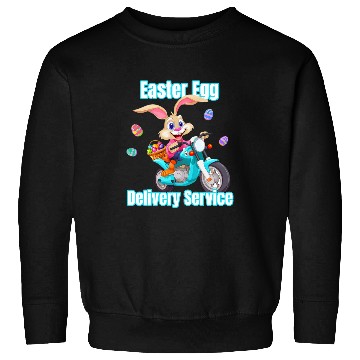 Discover Moms Dads Easter Egg Delivery Service Bunny Motorcycle Egg Sweatshirts