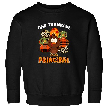 Discover One Thankful Principal Turkey Fall Thanksgiving Sweatshirts