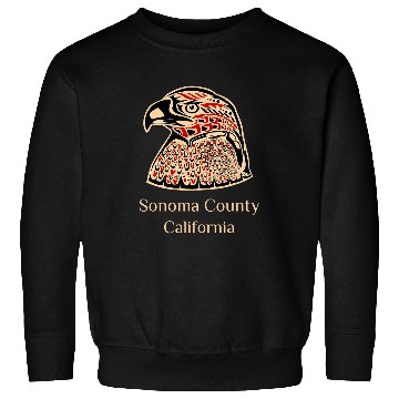 Discover Sonoma County CA Eagle Native American Indian Haida PNW Sweatshirts