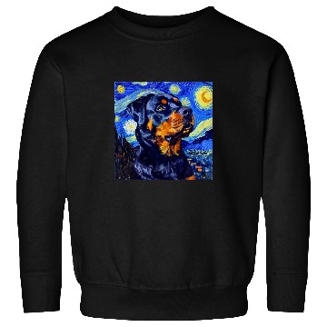 Discover Rottweiler Dog Van Gogh Style Starry Night Sweatshirts
