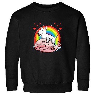 Discover Miniature Bull Terrier Dog With Blobfish Sweatshirts