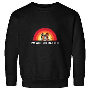 Discover Im With The Banned Books Week Librarian Retro Book Reader Sweatshirts