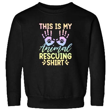 Discover Pastel Rainbow Animal Rescue Graphic Art Design Sweatshirts