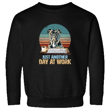 Discover Funny Pit Bull Terrier has a boring job Sweatshirts