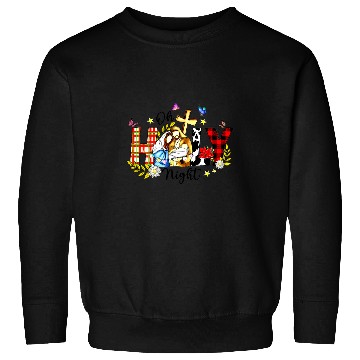 Discover Oh Holy Night Family Christmas   Leopard Red Plaid Sweatshirts