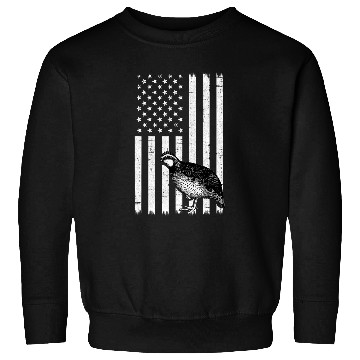 Discover Quail American Flag quail hunting 21 Sweatshirts