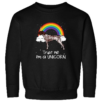 Discover Rainbow German Shorthaired Pointer Trust Me Im A Unicorn Sweatshirts