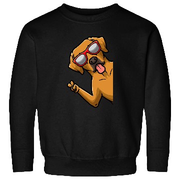 Discover Rhodesian Ridgeback Dog From Side With Sunglasses Sweatshirts