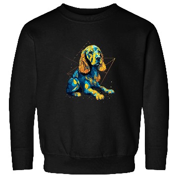 Discover Geometric Cocker Spaniel Dog Abstract Animal Arts Pattern 1 Sweatshirts