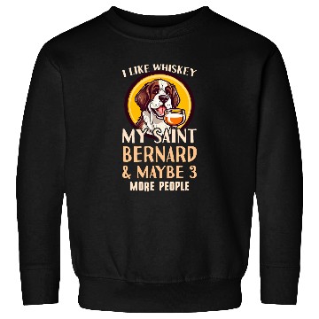 Discover Saint Bernard Dad Outfit Saint Bernard Whiskey Sweatshirts
