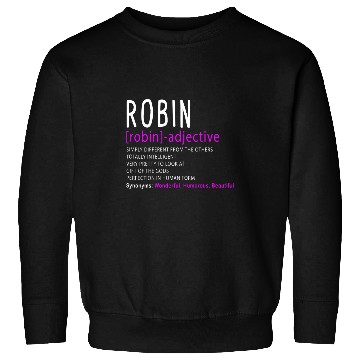 Discover Womens Personalized Name Description Robin Sweatshirts