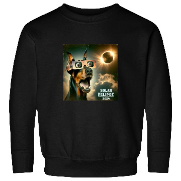 Discover Funny Selfie Doberman Pinscher Womens Mens Solar Eclipse Sweatshirts