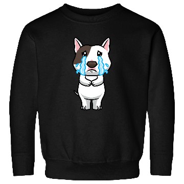 Discover Miniature Bull Terrier Dog Sad Crying Sweatshirts