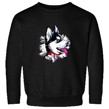 Discover Husky Head Starry Sky Sweatshirts