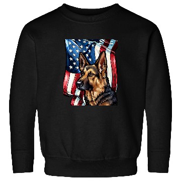 Discover Patriotic German Shepherd American Flag Sweatshirts