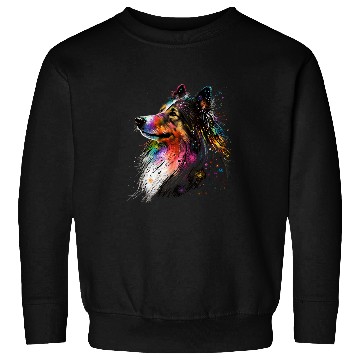 Discover Outer Space Shetland Sheepdog on Galaxy Astronaut Sheltie Sweatshirts