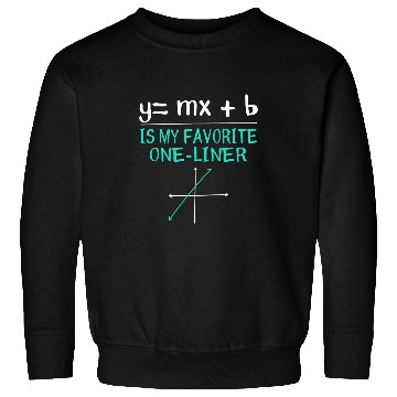 Discover Y MX B Is My Favorite One Liner   Funny Math Nerd Sweatshirts