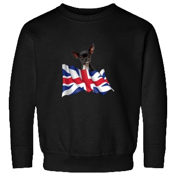 Discover Union Jack Flag Dog Chihuahua Sweatshirts