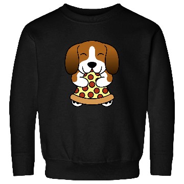 Discover Pizza Basset Hound Dog Sweatshirts