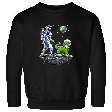Discover Space Astronaut Walking Alien Dog Planet Earth Sweatshirts