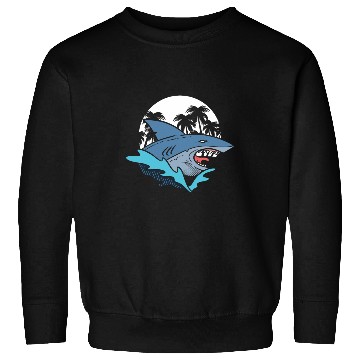 Discover Shark Rage Face Aquatic Biologist Sweatshirts