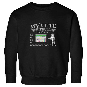 Discover Pitbull Data Analyst Unleashing Insights with Canine Charm Sweatshirts