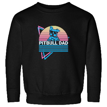 Discover Pitbull Dad Pit Bull Retro Sweatshirts