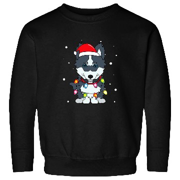 Discover Pomsky Lights Mom Dad Dog Gift Sweatshirts