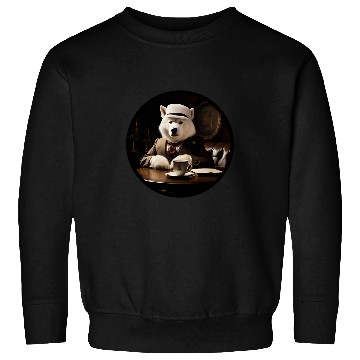 Discover Samoyed English Gentleman Funny Dog Victorian Sweatshirts