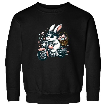Discover Motorcycle Bunny Easter Biker Eggs Sweatshirts