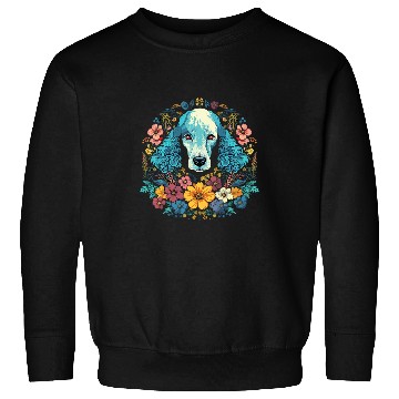 Discover Poodle Dog with Flowers Sweatshirts