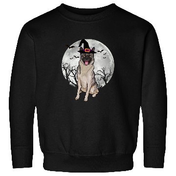 Discover Scary Norwegian Elkhound Dog Witch Hat Halloween Sweatshirts
