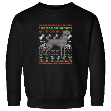 Discover Weimaraner Dog Santa Claus Ugly Christmas Pattern 1 Sweatshirts