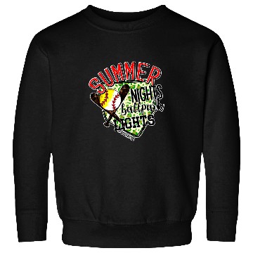 Discover summer nights ballfield lights softball baseball mom life Sweatshirts