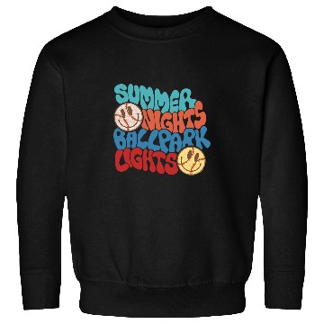 Discover summer nights and ballpark lights baseball softball game day Sweatshirts