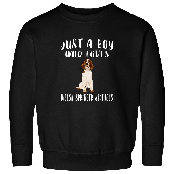 Discover Just A Boy Who Loves Welsh Springer Spaniel Sweatshirts