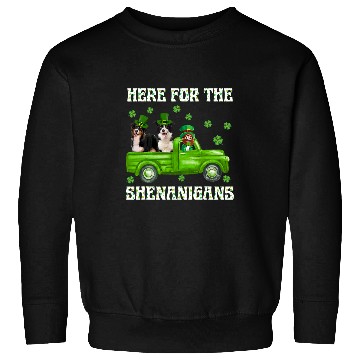 Discover Here For The Shenanigans Australian Shepherd St Patricks Sweatshirts