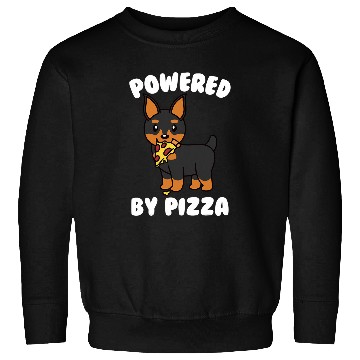 Discover Powered By Pizza Miniature Pinscher Dog Sweatshirts