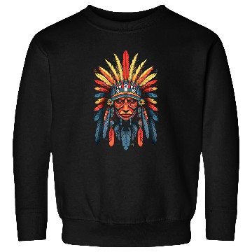Discover Native American Indian Design Warrior Native American 5 Sweatshirts