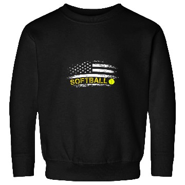 Discover Patriotic Softball Team American Flag Sweatshirts