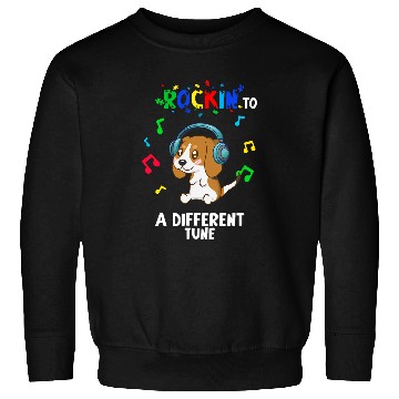 Discover Rockin to a Different Tune Autism Warrior 23 Sweatshirts