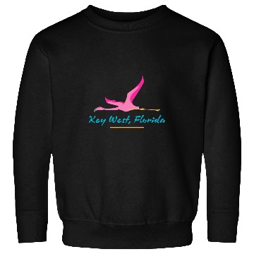 Discover Key West Florida Art Deco Flamingo Design Sweatshirts