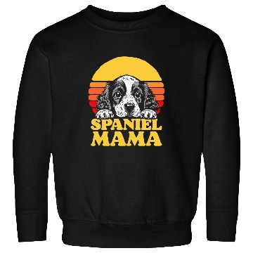 Discover Spaniel Mama Cute English Cocker Spaniel Puppy Mom Retro Sweatshirts
