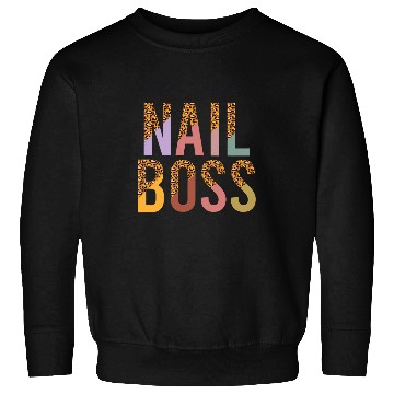 Discover Nail Boss Leopard Print 1 Sweatshirts