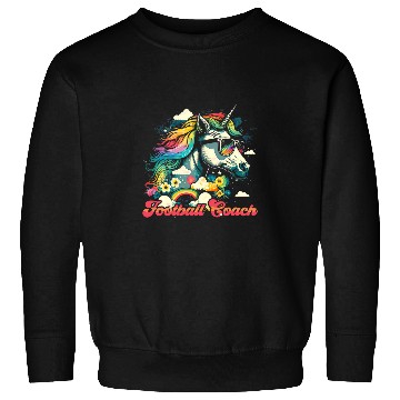 Discover Rainbow Unicorns Football Coachs Coaching Sweatshirts