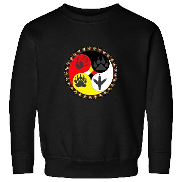 Discover Native American medicines Wheel spiritual animals MMIW Sweatshirts