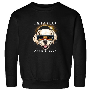 Discover Solar Eclipse 2024 Golden Retriever Dog Sweatshirts