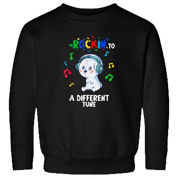 Discover Rockin to a Different Tune Autism Warrior Sweatshirts