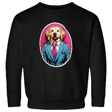 Discover Labrador Formalwear Yellow Lab in Suit and Tie Dog Sweatshirts